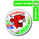 The Laughing Cow Spreadable Cheese Wedges, Creamy & Garlic Herb 8Ct