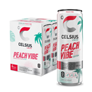 Celsius Energy Drink, Sparkling, Peach Vibe 4Pk