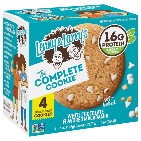 Lenny & Larry's Complete Cookies, White Chocolate Macadamia, 4-4