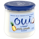 Oui Yogurt, Whole Milk, Pina Colada, French Style