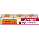 Thomas' Cranberry English Muffins, 6 Count, 13 Oz