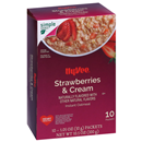 Hy-Vee Instant Oatmeal, Strawberries & Cream 10-1.05 oz