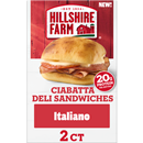 Hillshire Farm Italiano Ciabatta Deli Sandwiches, 2Ct