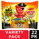 SOUR PATCH KIDS & SWEDISH FISH Mini Halloween Candy Variety Pack 22 Count