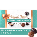 Russell Stover Assorted Crèmes Milk & Dark Chocolate Gift Box, 9.4 oz. (˜ 17 pieces)
