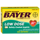 Bayer Aspirin Regimen Low Dose Enteric 81mg Coated Tablets