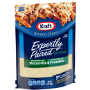 Kraft Natural Cheese Expertly Paired for Pasta Dishes Traditional Cut Mozzarella & Traditional Cut Provolone