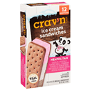 Crav'N Flavor Ice Cream Sandwiches, Neapolitan 12-3.5 fl oz