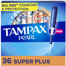 Tampax Pearl Plastic Super Plus Absorbency Unscented Tampons