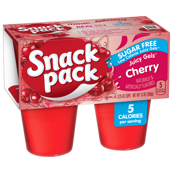 Snack Pack Juicy Gels™ Sugar Free Cherry Gelatin Cups, 4 ct / 3.25 oz -  Kroger