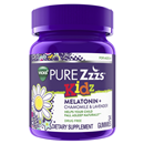 Vicks PURE Zzzs Kidz Melatonin + Lavender & Chamomile Sleep Aid Gummies for Kids & Children, Natural Berry Flavor