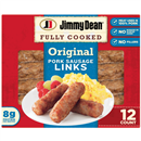 Jimmy Dean Fully Cooked Original Pork Breakfast Sausage Links, 12 Count