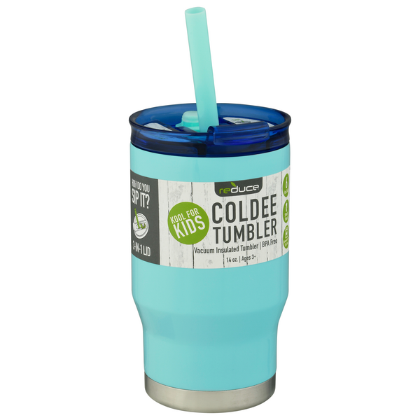 Reduce Coldee Vacuum Insulated Tumbler For Kids 14oz Ages 3+ 3in1 Lid