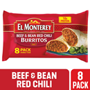 El Monterey Beef & Bean Red Chili Burritos 8Pk