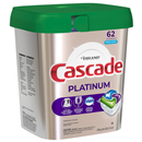 Cascade Platinum Fresh Scent Dishwasher Detergent ActionPacs 62Ct
