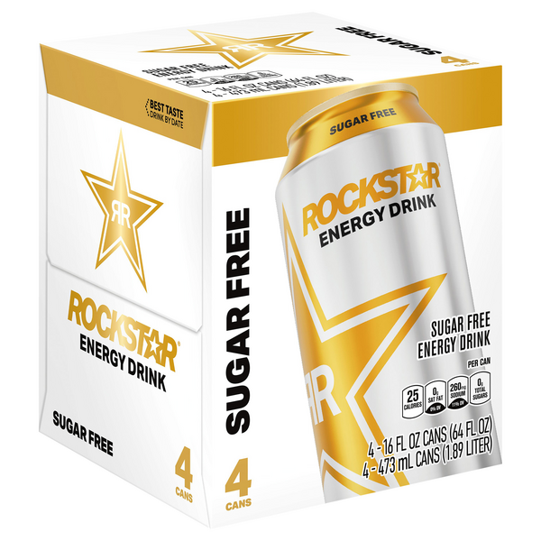 Rockstar Energy Drink 16 Fl Oz/4, 4 pk / 16 fl oz - Baker's