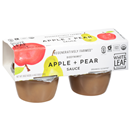 White Leaf Provisions Sauce, Apple + Pear, 4-4 oz Cups