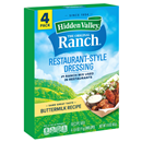 Hidden Valley Buttermilk Ranch Salad Dressing & Seasoning Mix, 4-0.4 Oz Envelopes
