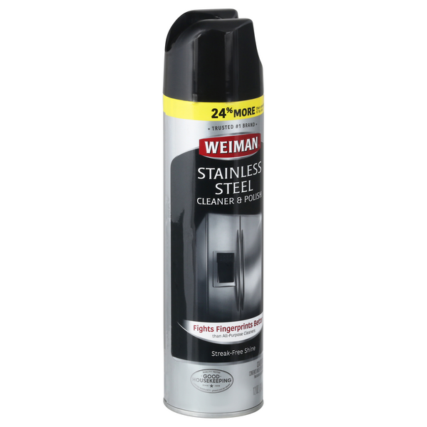 Weiman Stainless Steel Cleaner & Polish, 2 Pack, 12 oz Streak-Free Shine,  No More Fingerprints