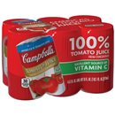 Campbells 100% Tomato Juice 6Pk Cans