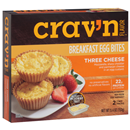 Crav'n Flavor Breakfast Egg Bites, Three Cheese Mozzarella, 2-2 Packs