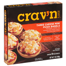 Crav'N Flavor Three Cheese Mini Pizza Bagels, 9Ct