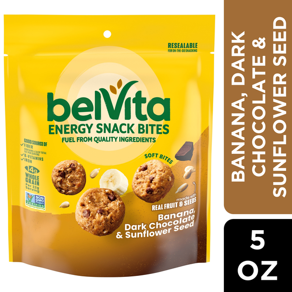 Belvita Energy Snack Bites, Banana, Dark Chocolate And Sunflower