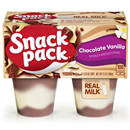 Snack Pack Chocolate Vanilla Pudding Cups 4-3.25 oz Cups