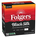 Folgers Black Silk Dark Roast Coffee, Keurig K-Cup Pods, 32 Count Box