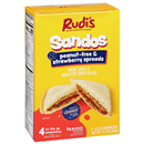 Rudi's Sandwiches, Peanut-Free & Strawberry Spreads, 4-2.8 oz