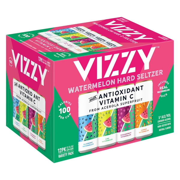 Vizzy Watermelon Hard Seltzer Variety Pack 12Pk | Hy-Vee Aisles