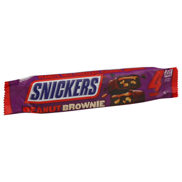 SNICKERS Peanut Brownie Squares Share Size Chocolate Candy Bar, 2.4 oz
