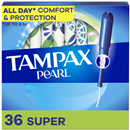 Tampax Pearl Plastic Super Absorbency Unscented Tampons