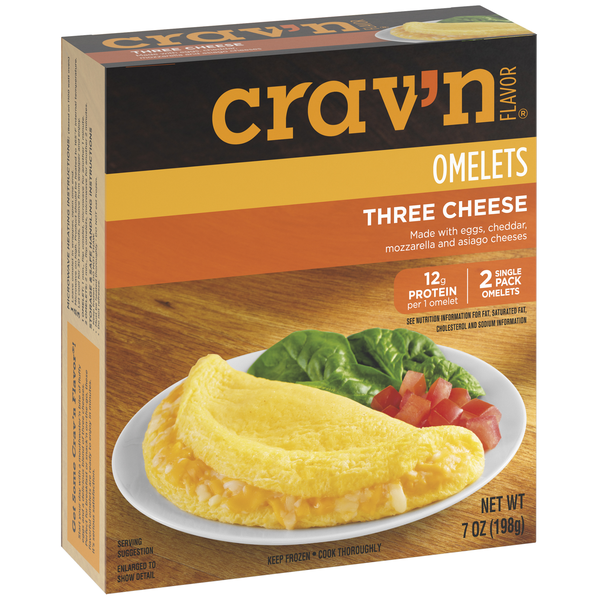 Eggland's Best Three Cheese Omelets - 2 ct - 7.8 oz box | GIANT