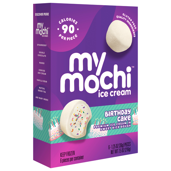My Mochi Birthday Cake Ice Cream, 6-1.25 oz Pieces | Hy-Vee Aisles