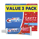 Crest Kid's Cavity Protection Toothpaste, Sparkle Fun Flavor, Value Pack, 3-4.6 oz