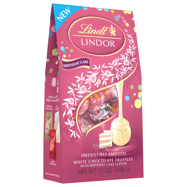 Lindt White Chocolate Truffles, Birthday Cake | Hy-Vee Aisles