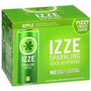 Izze Sparkling Juice Beverage, Apple, 6Pk