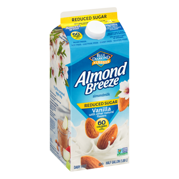 blue diamond almond milk reduced sugar