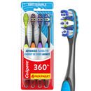 Colgate 360 Advanced Floss-Tip Toothbrushes, Soft, Value Pack