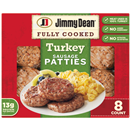 Jimmy Dean Fully Cooked Patties Turkey Sausage, 8 Count