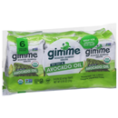 Gimme Seaweed Snacks, Roasted, Organic, Sea Salt & Avocado Oil, Value Pack, 6-0.16 oz