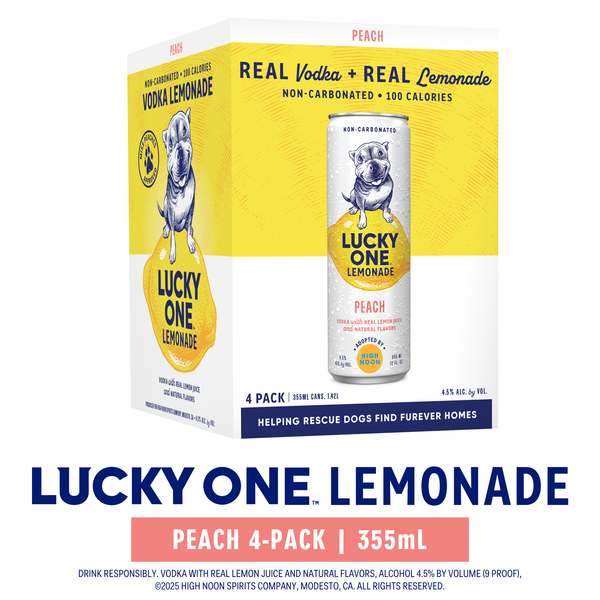 Lucky One Peach Vodka Lemonade, 4Pk | Hy-Vee Aisles Online Grocery