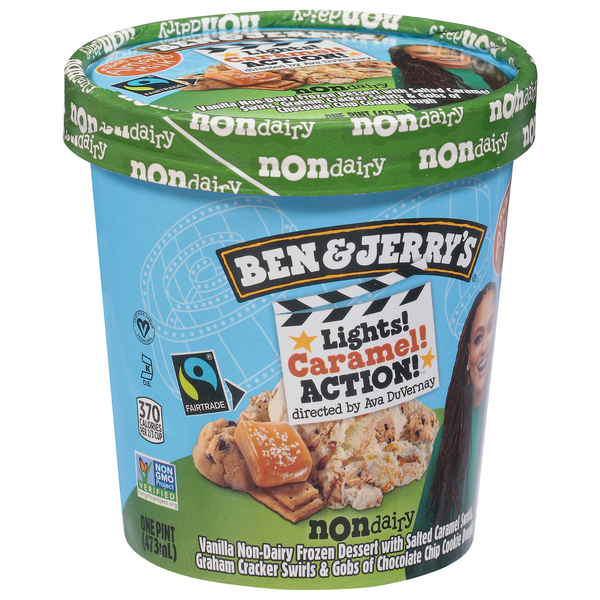 Ben & Jerry's Non Dairy Lights Caramel Action Frozen Dessert 1 pt