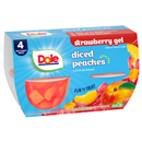 Dole Peaches in Strawberry Gel, 4 Count