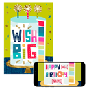 Hallmark Personalized Video Birthday Card, Wish Big (Record Your Own Video Greeting)