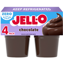 Jell-O Sugar Free Chocolate Reduced Calorie Pudding Snacks 4Ct