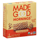 MadeGood Mornings. Cinnamon Bun Flavor Soft Baked Oat Bars, 5-1.06 oz