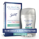 Secret Clinical Strength Invisible Solid Women's Antiperspirant  Deodorant Sensitive Hypoallergenic Unscented