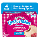 Smuckers Uncrustables PB&J Sandwiches, Peanut Butter & Raspberry Spread, 4-2 oz Sandwiches
